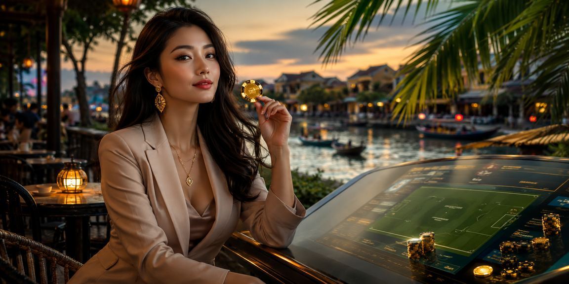 Người dùng tại Hội An thư giãn với cà phê và trải nghiệm casino trực tuyến an toàn qua điện thoại